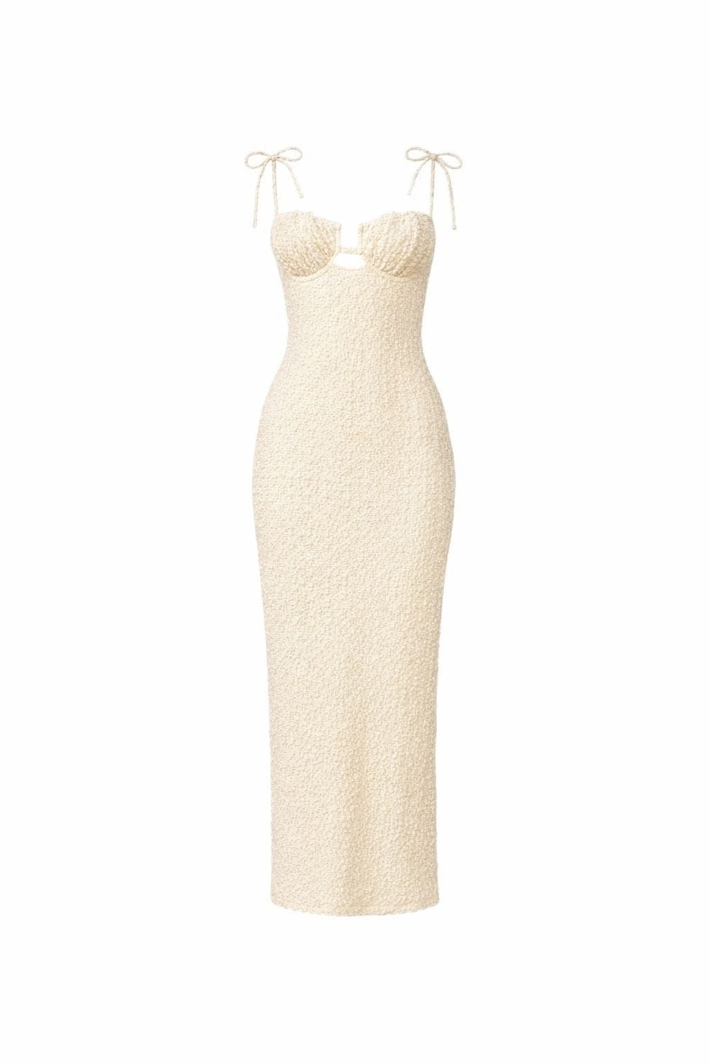 Amalia Texture Petal Long Slip Dress