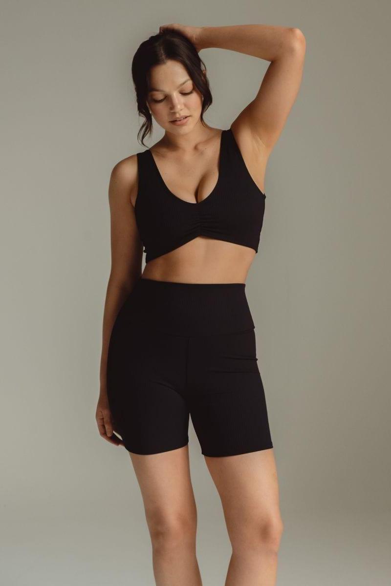 Black Rib Kim Variation Bikini Top