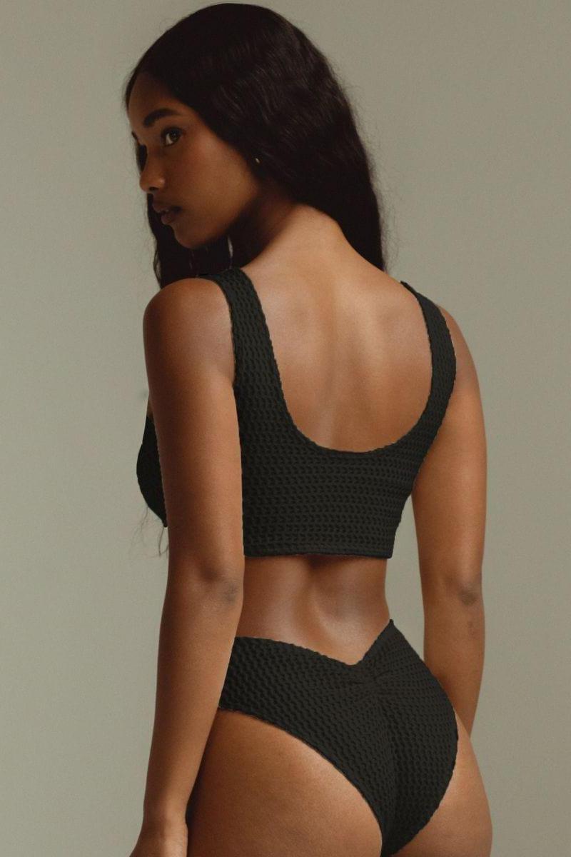 Black Crochet Kim Variation Bikini Top