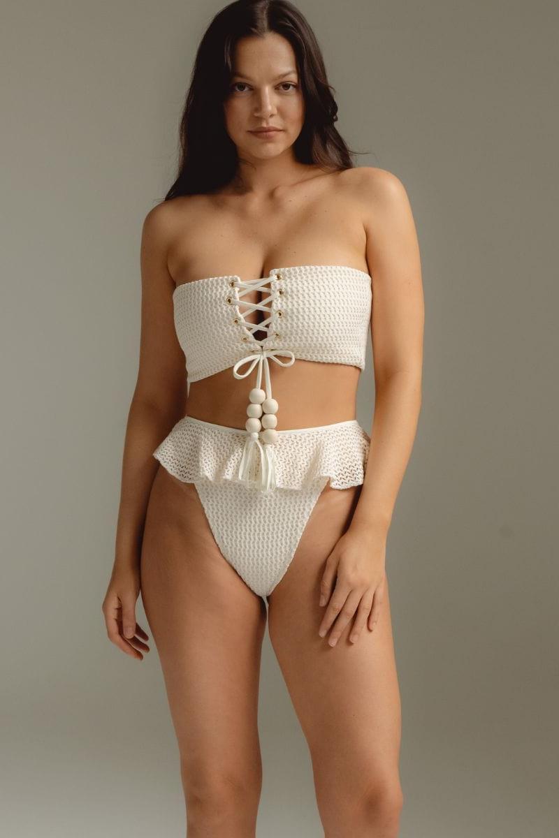 Bone Crochet Tamarindo Ruffle Bikini Bottom