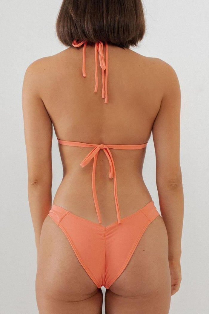 Olive Faux Suede Additional Coverage Uno Bikini Bottom main image 1