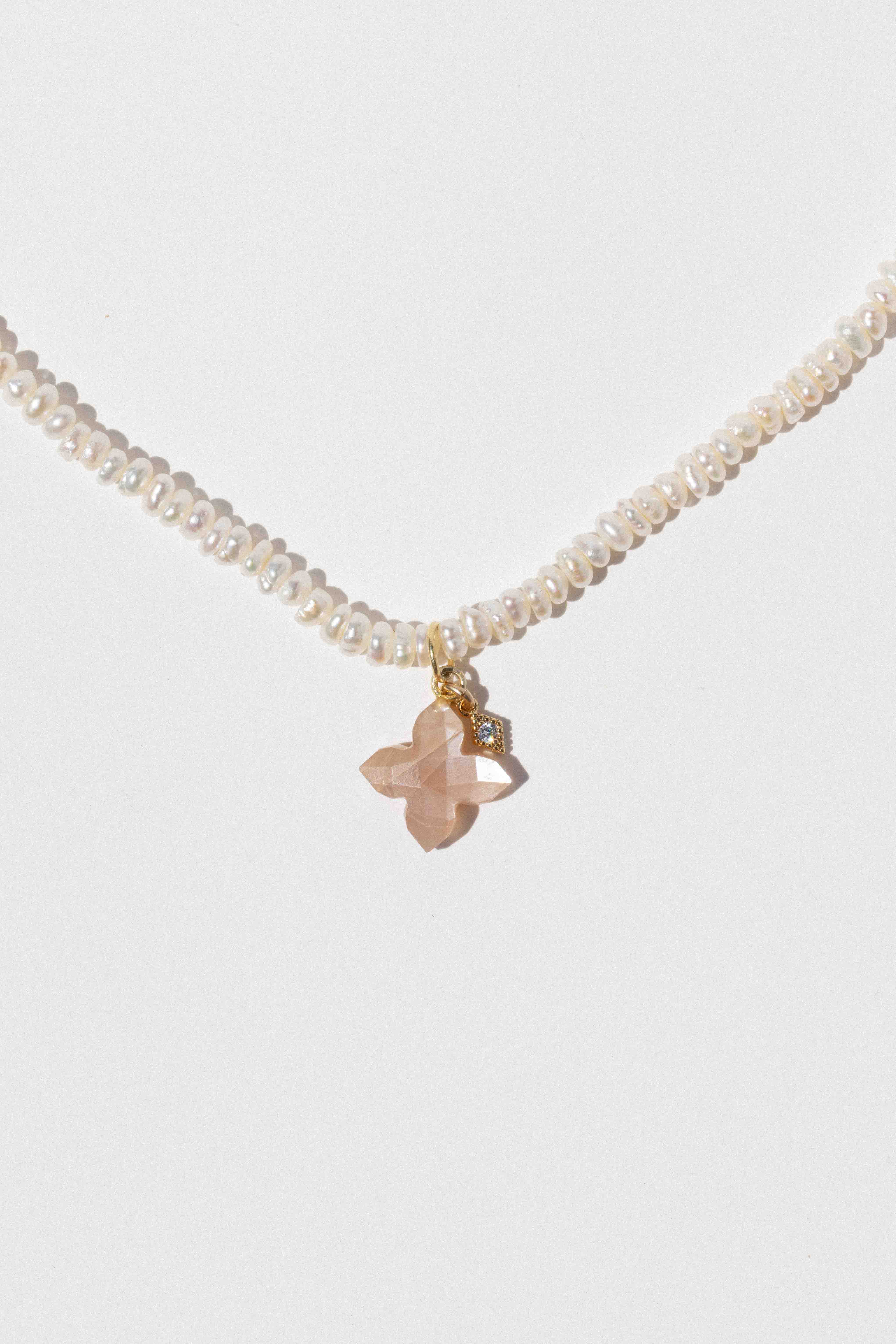 Blush Aura Moonstone Necklace
