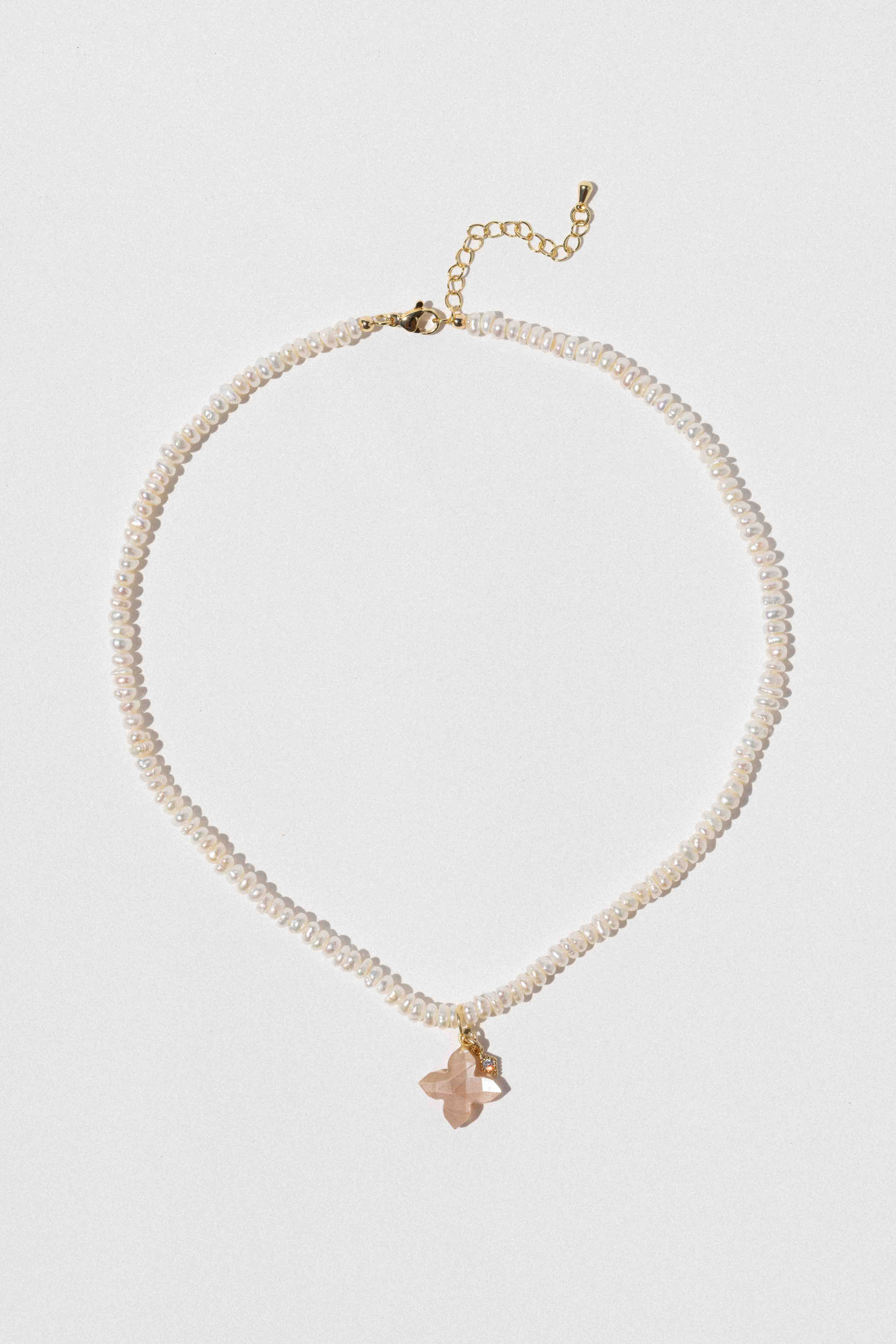Blush Aura Moonstone Necklace