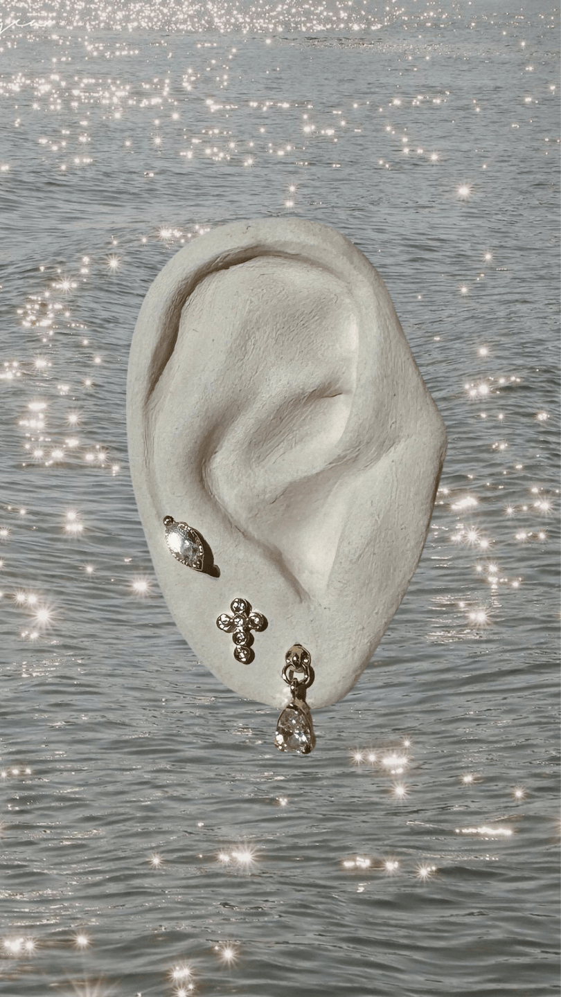 Holy Cross Stud Earrings