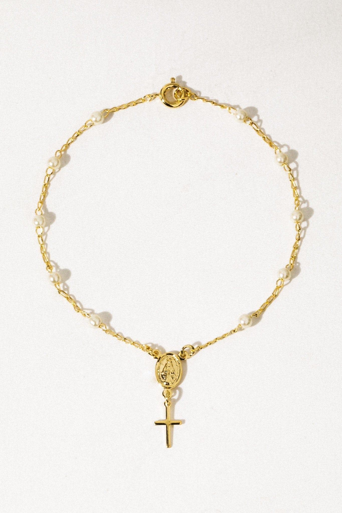 Holy Rosary Pearl Bracelet