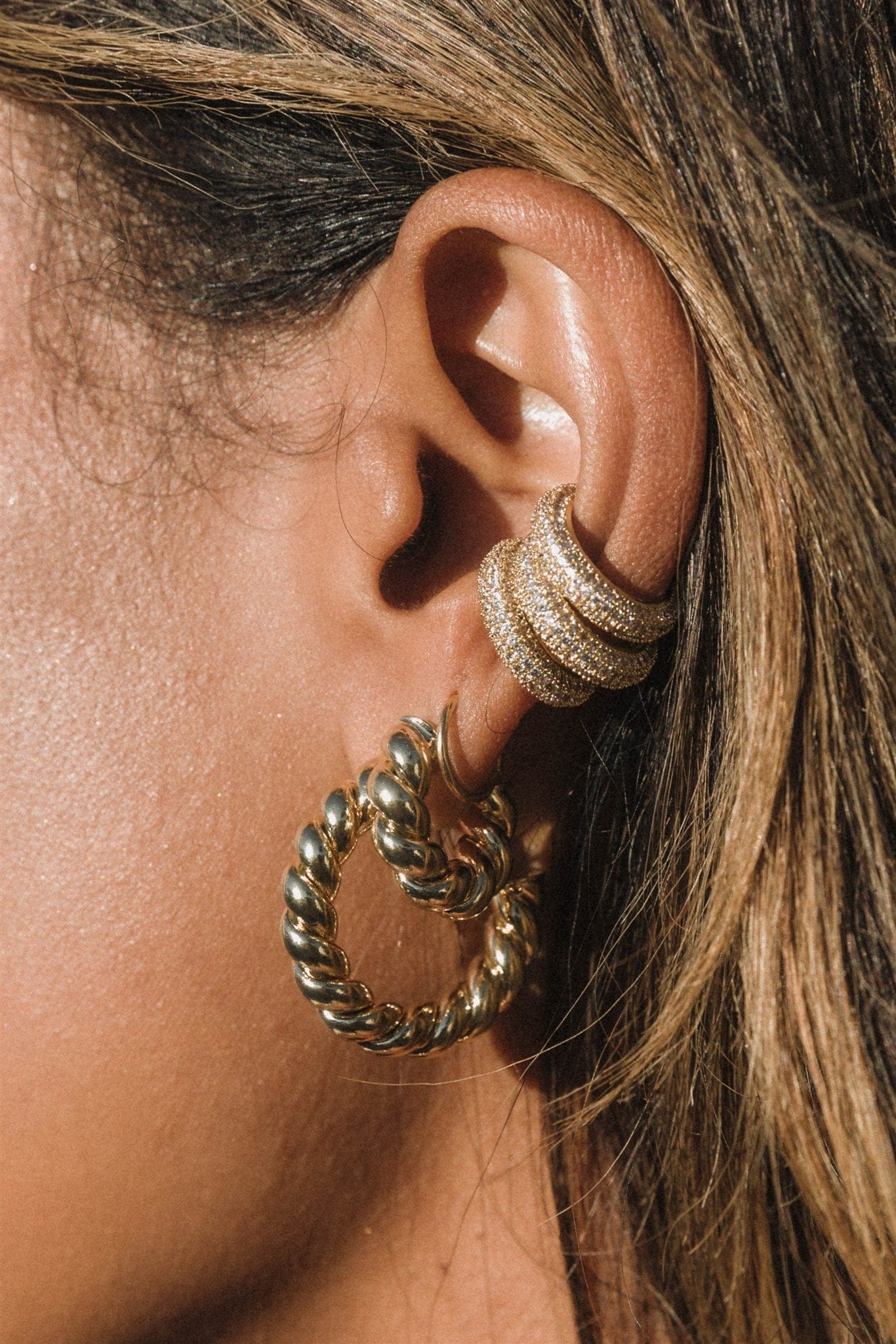 Small Twisted Sister Hoops