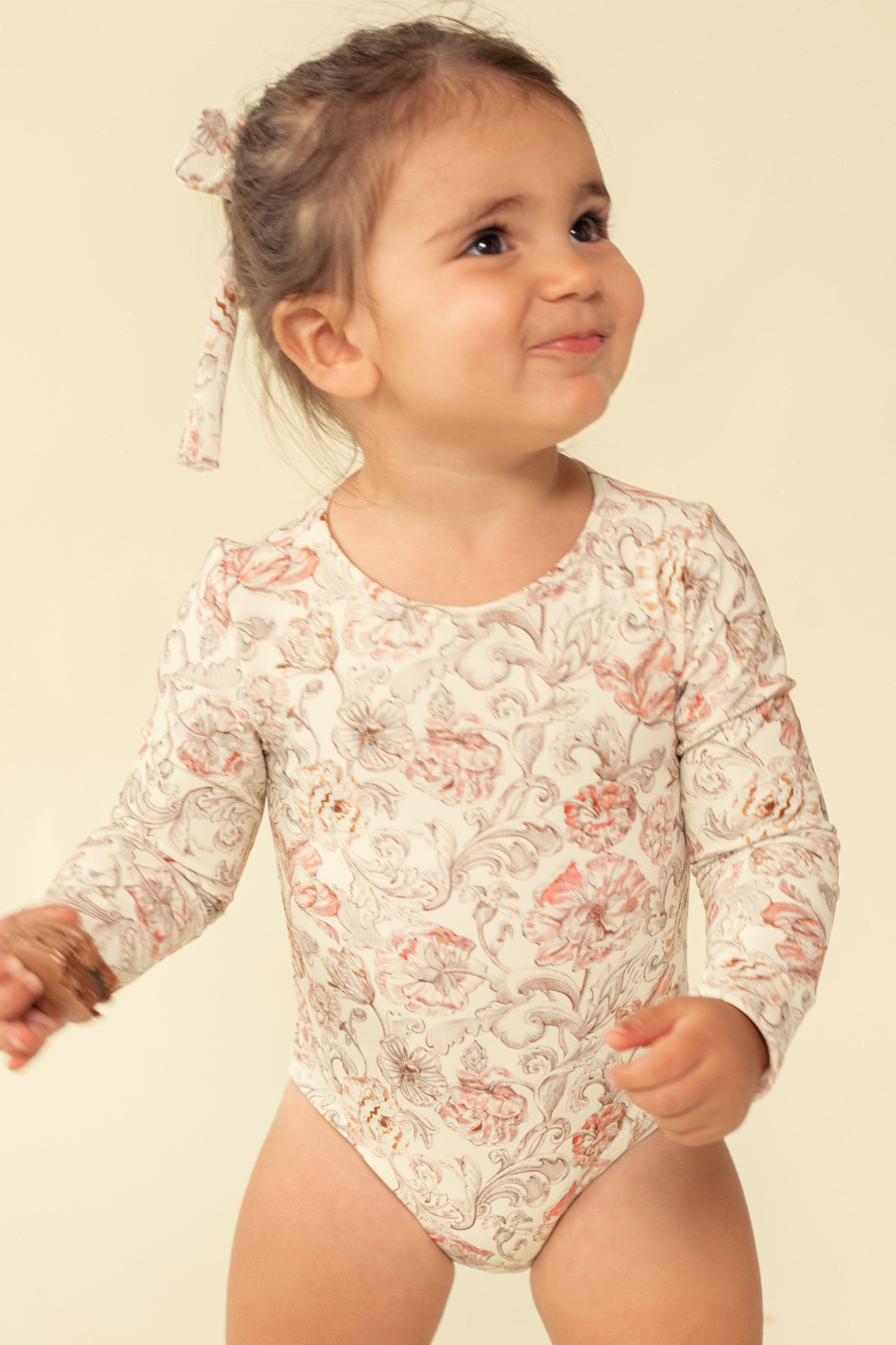 Venecia Floral Mini Long Sleeve One-Piece