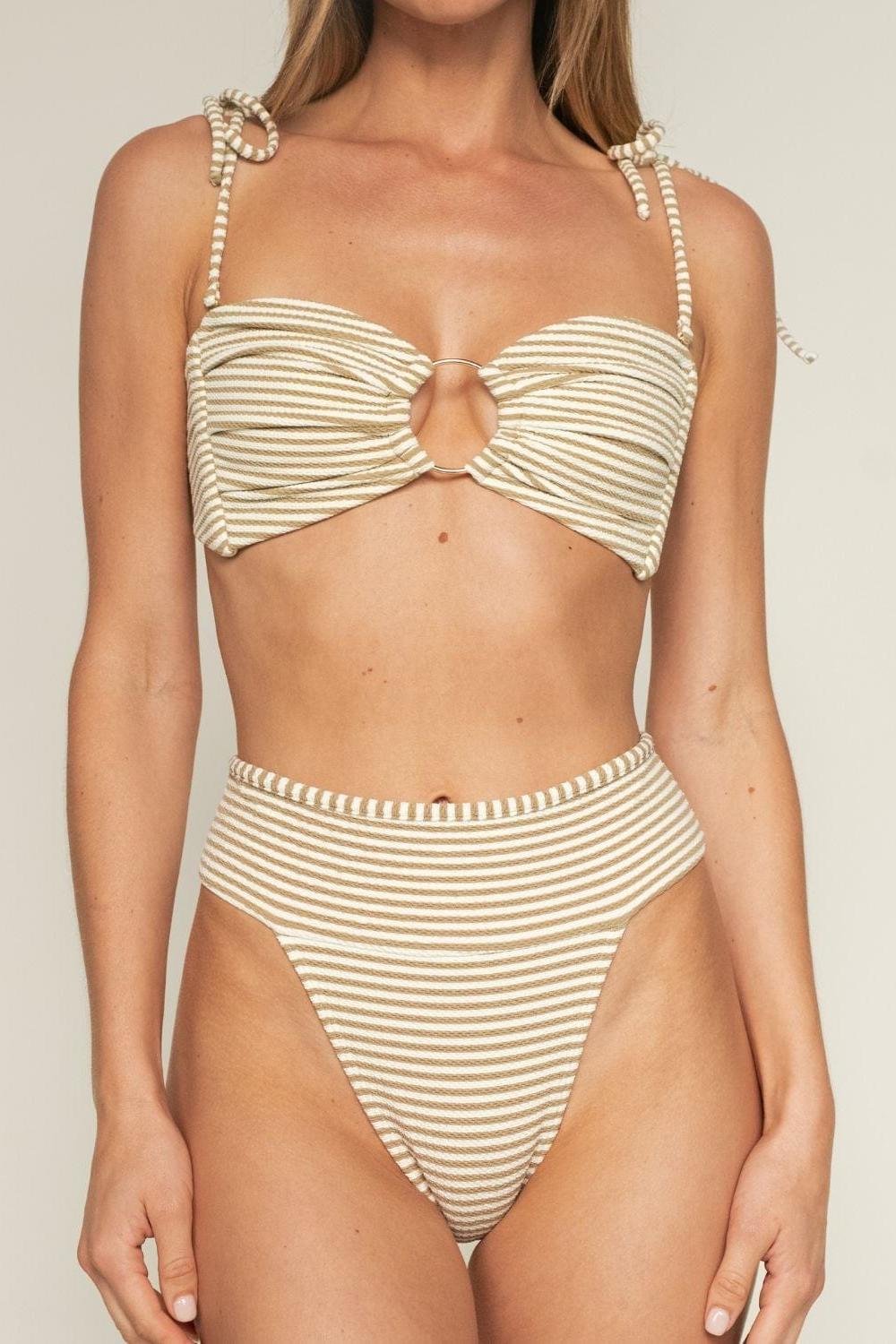 Stripe Tamarindo Binded Bikini Bottom