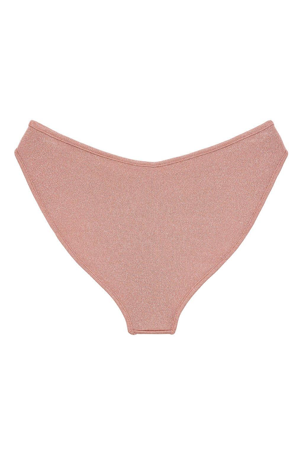 Prima Pink Sparkle Added Coverage Lulu Bikini Bottom
