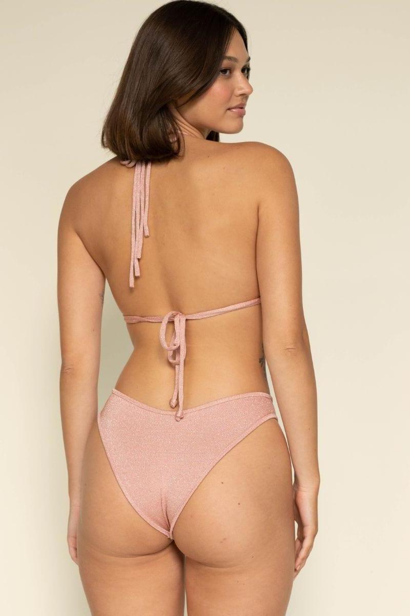 Prima Pink Sparkle Added Coverage Lulu Bikini Bottom