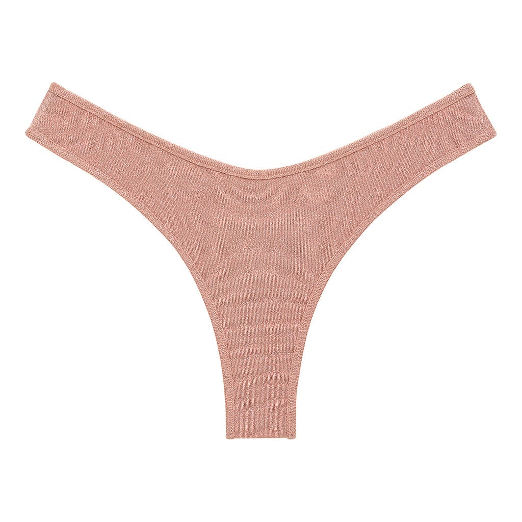 Prima Pink Sparkle Added Coverage Lulu Bikini Bottom