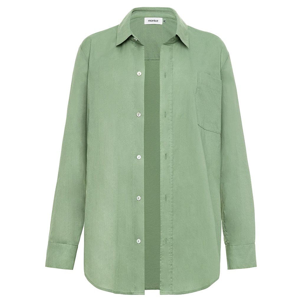 Sage Green Long Sleeve Button Down Shirt