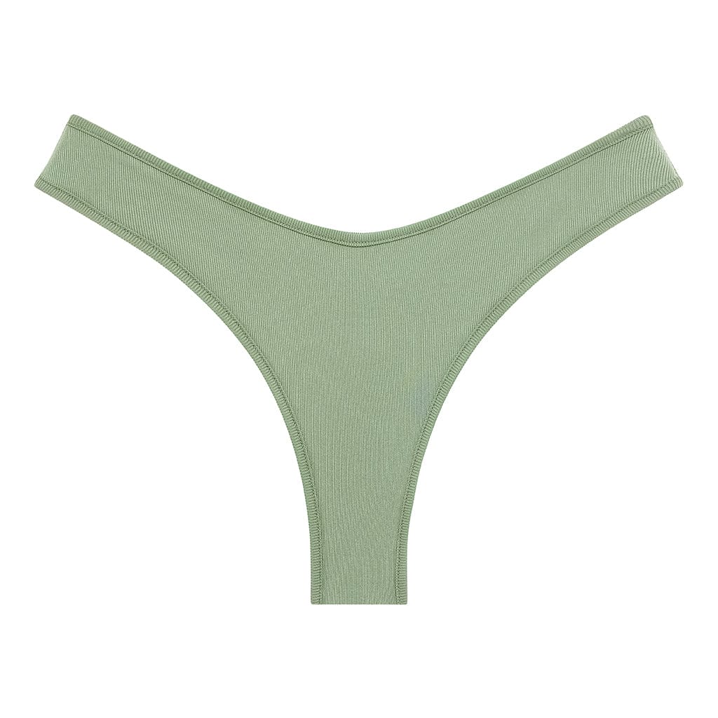 Sage Green Rib Lulu Bikini Bottom
