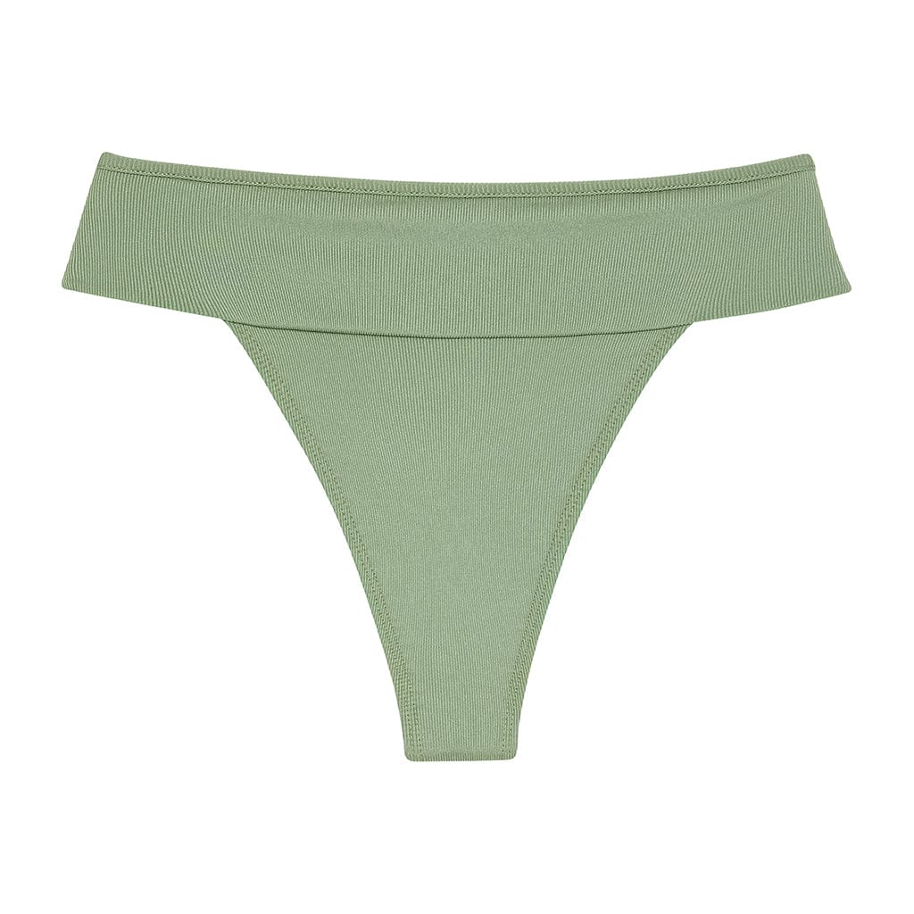 Sage Green Rib Tamarindo Binded Bikini Bottom