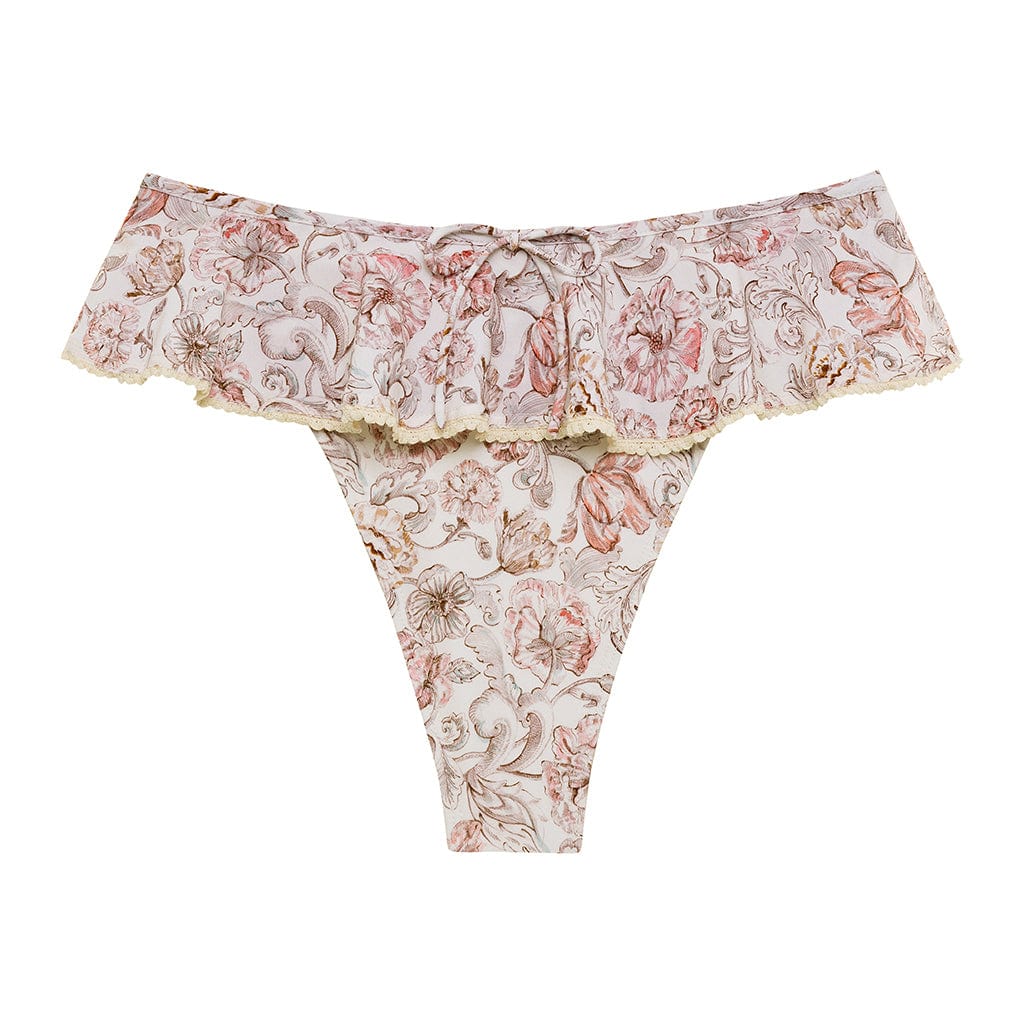 Venecia Floral Tamarindo Ruffle Bikini Bottom