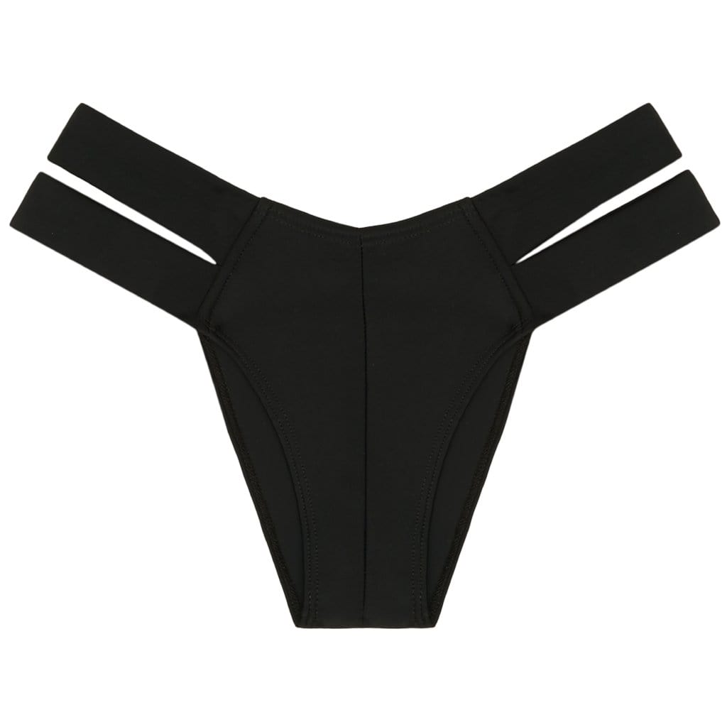 Black Added Coverage Euro Bikini Bottom
