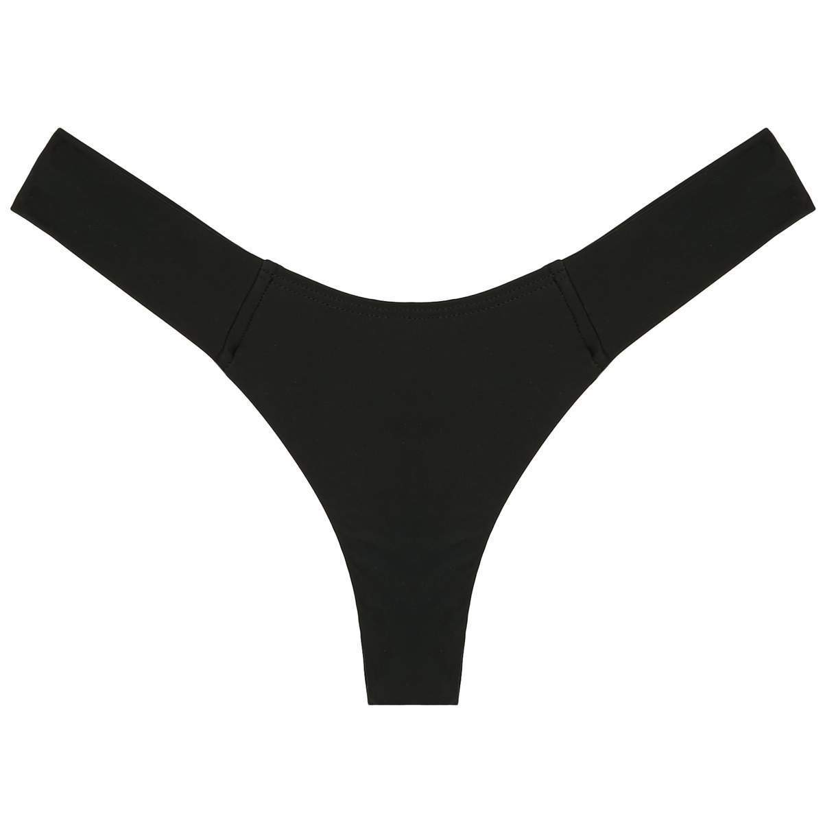 Black Added Coverage Uno Bikini Bottom