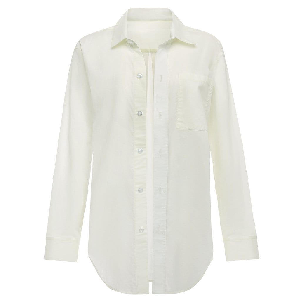 Cream Long Sleeve Button Down Shirt | Montce Swim