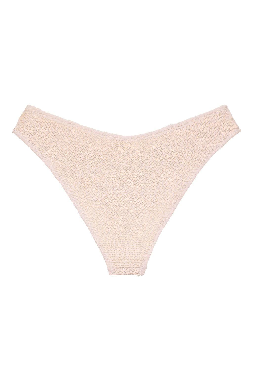 Crema Scrunch Lulu (Zig-Zag Stitch) Bikini Bottom