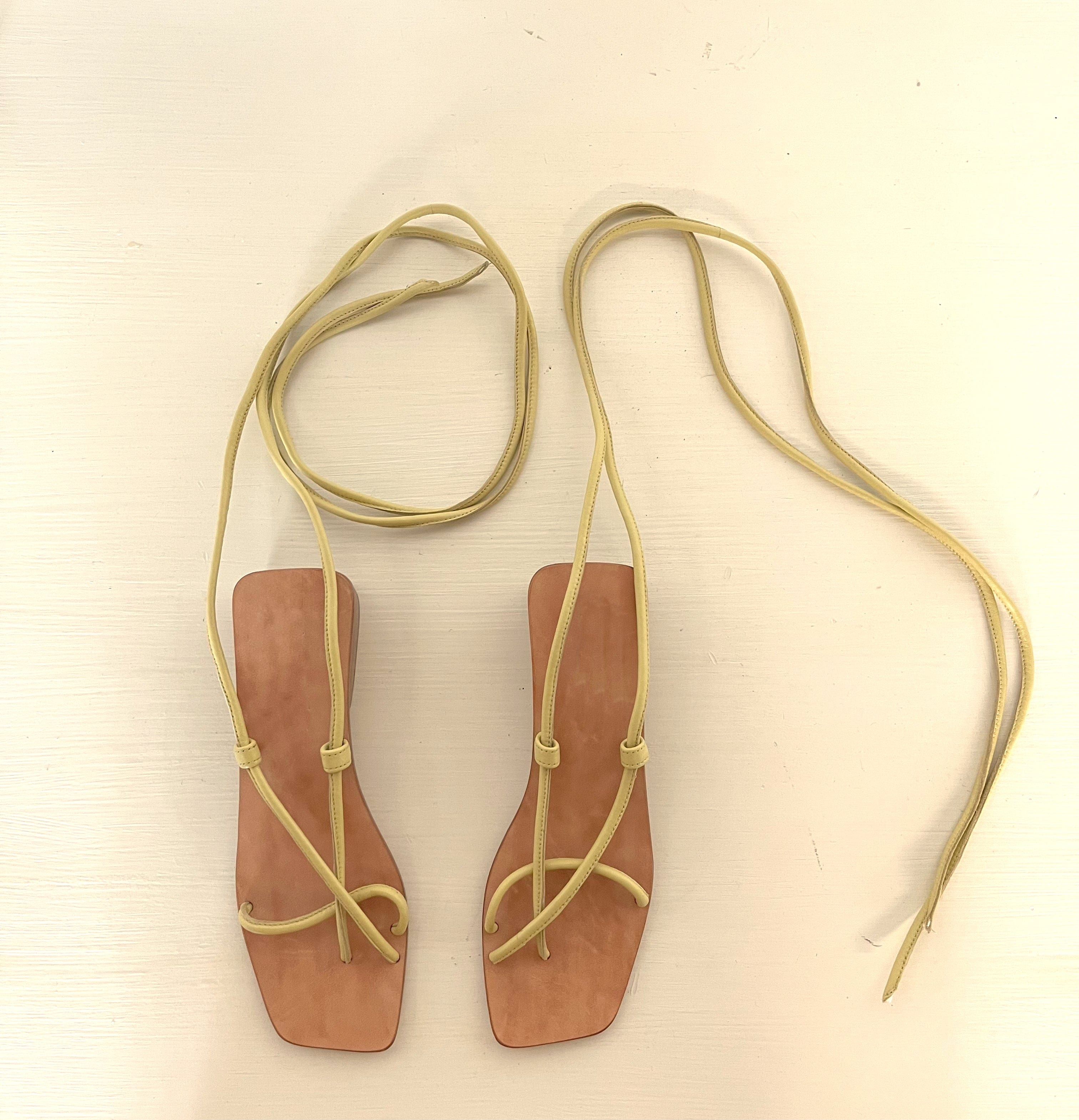Daisy Sandals (Chartreuse)