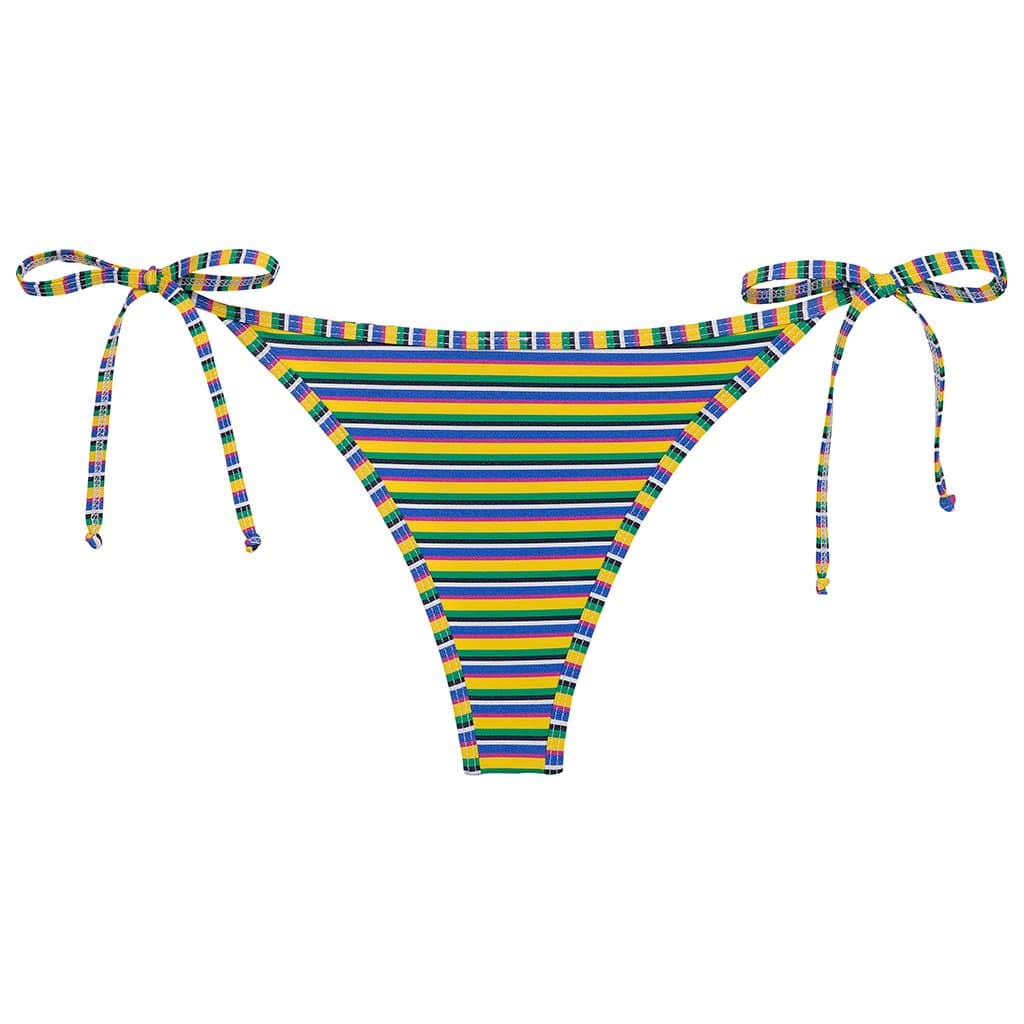 Escape Stripe Tie-Up Bikini Bottom