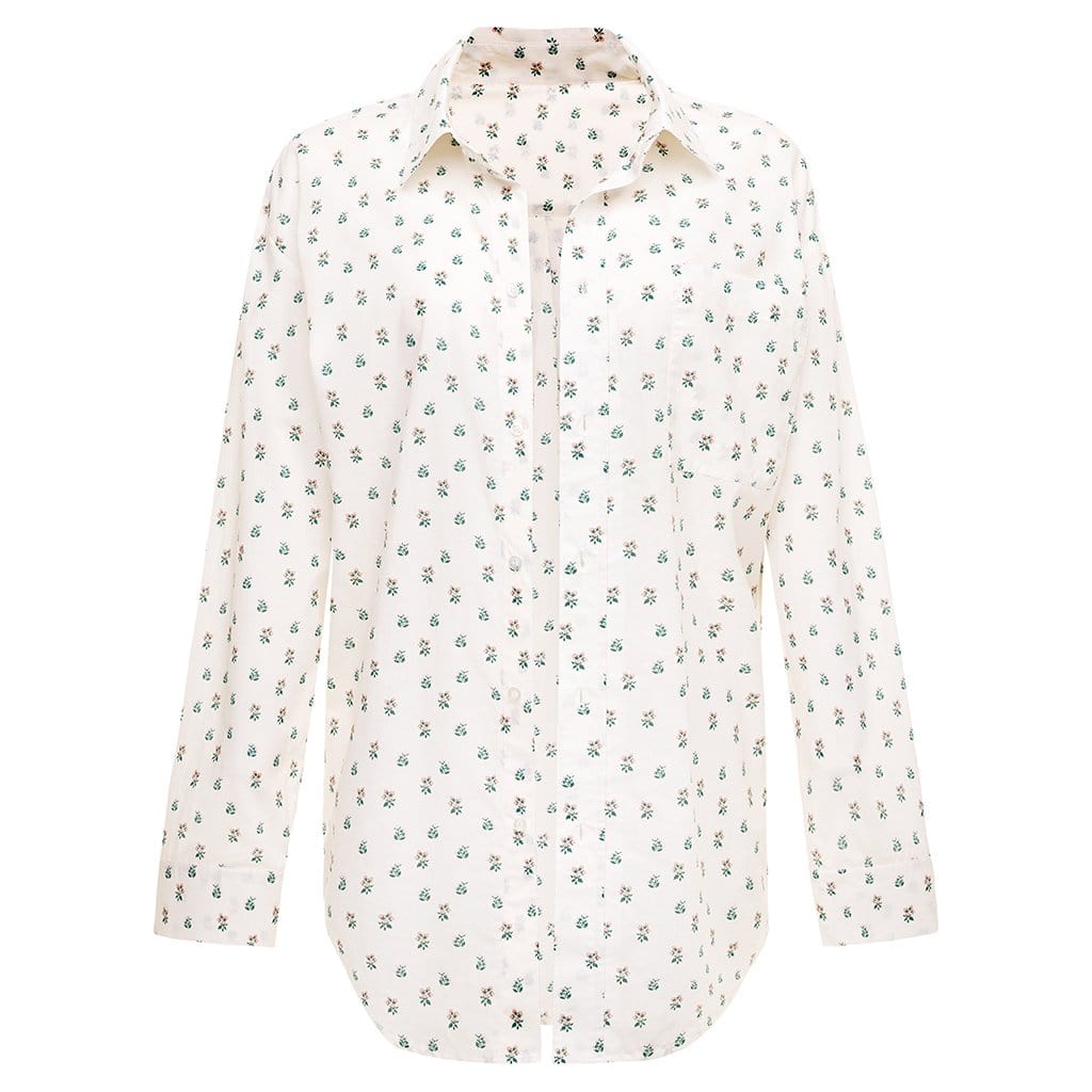 Fruity Floral Long Sleeve Button Down Shirt