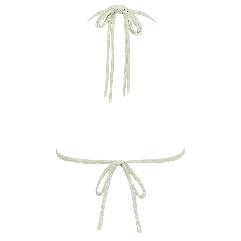 Jade Floral Euro Bow Bikini Top
