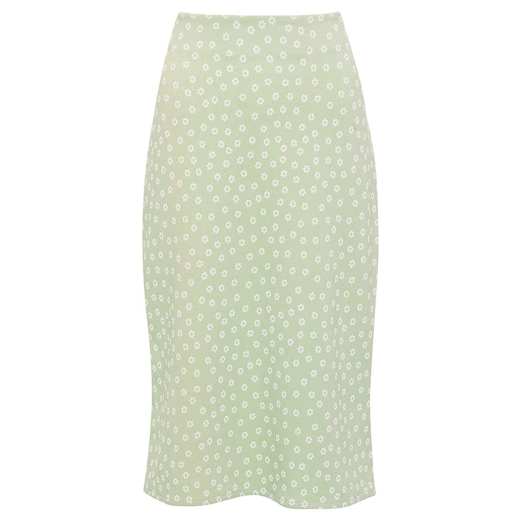 Jade Floral Slip Skirt