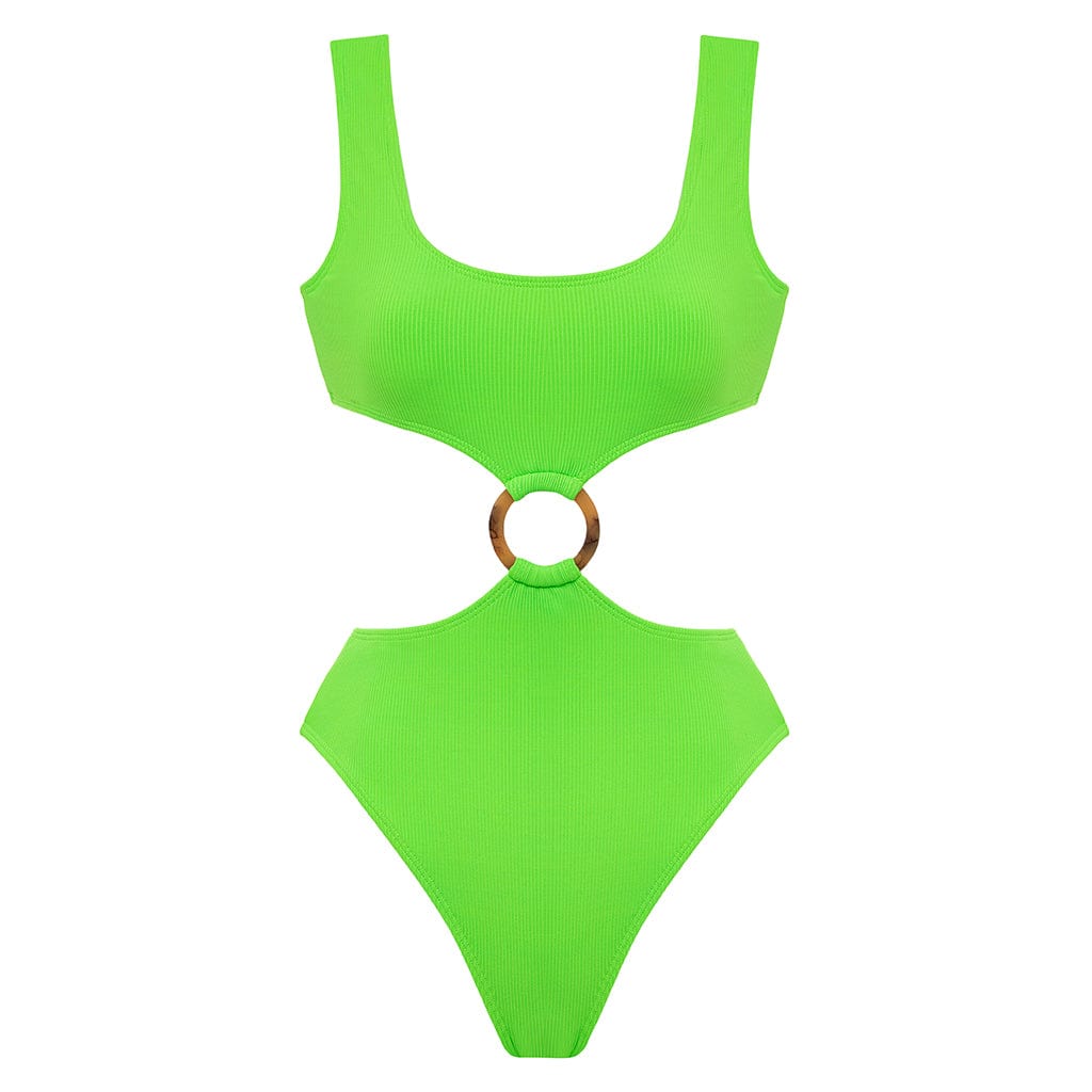 Lima Micro Rib Ky One-Piece | Green Swimsuit | Montce Swim