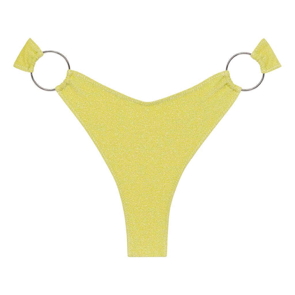 Montce Swim Solo Loops Bikini Top in color Mango Rib size Large