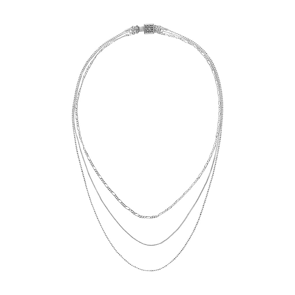Gilded Layered Necklace (Silver)