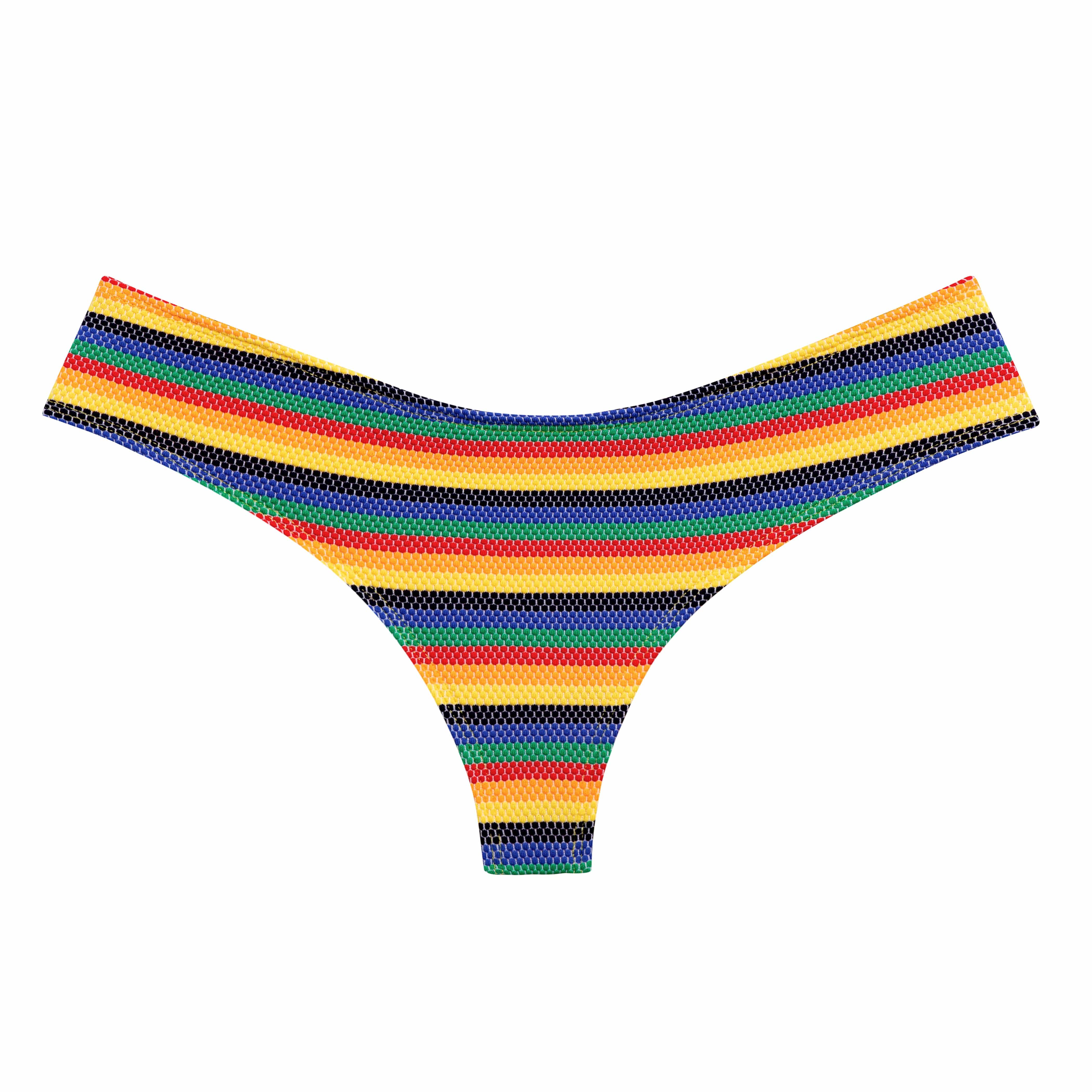 Caribbean Stripe Added Coverage Nu-Micro Bikini Bottom