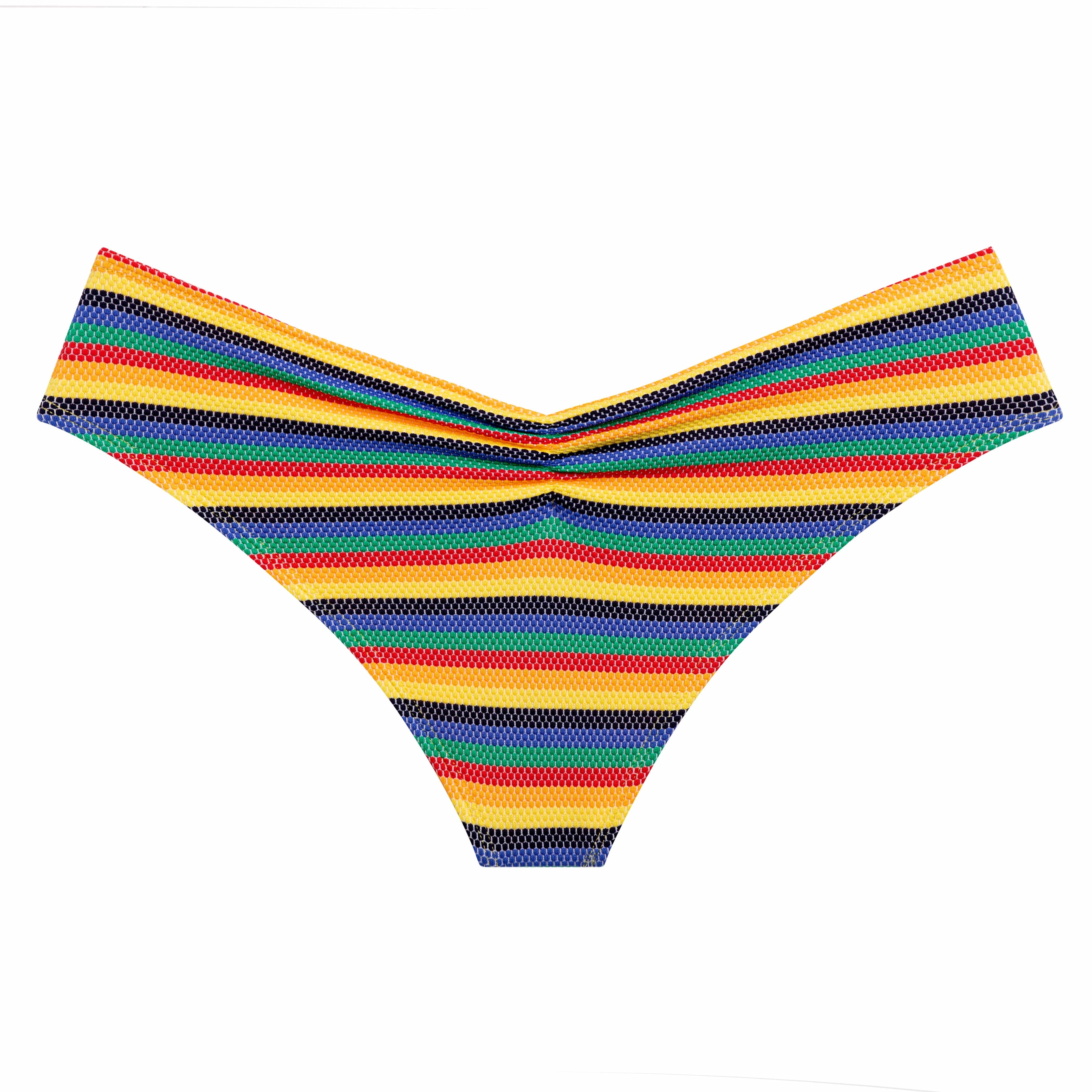 Caribbean Stripe Added Coverage Nu-Micro Bikini Bottom