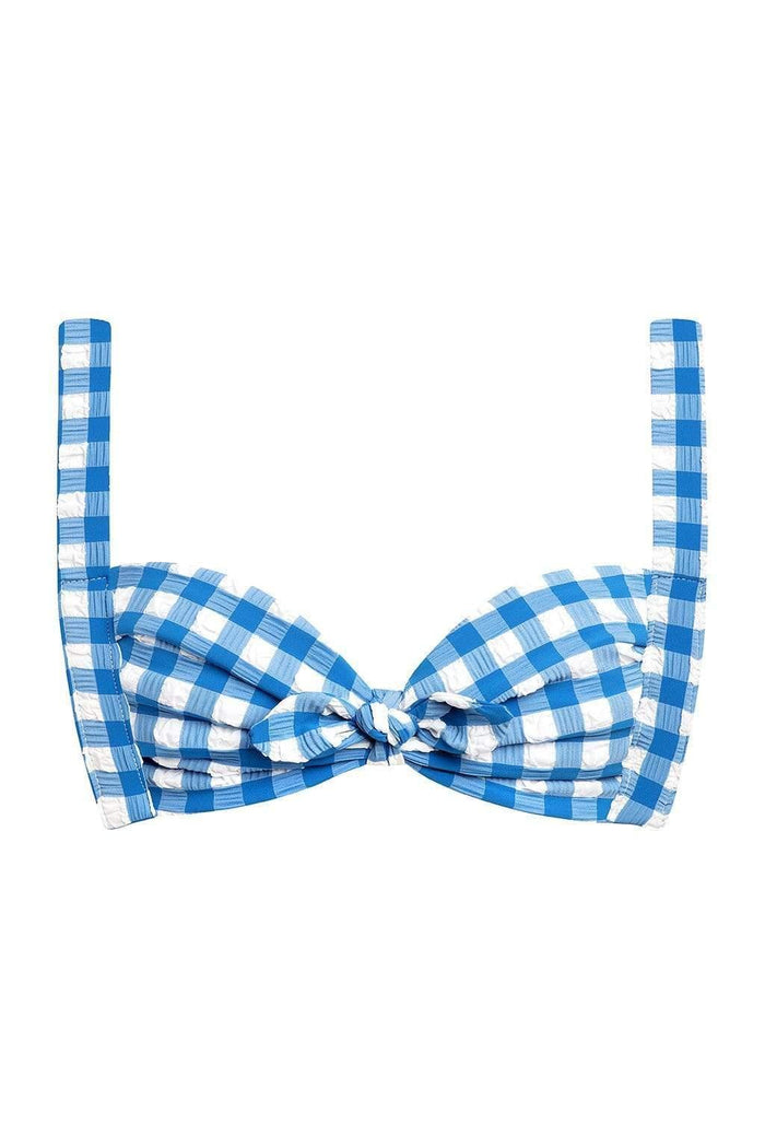 Blue Gingham Bow Top main image 0