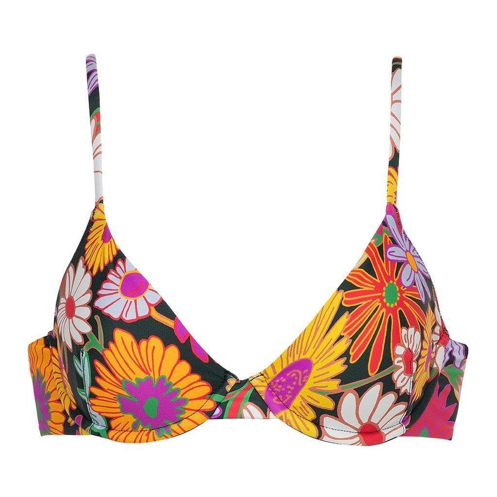 Janeane Floral Dainty Bikini Top