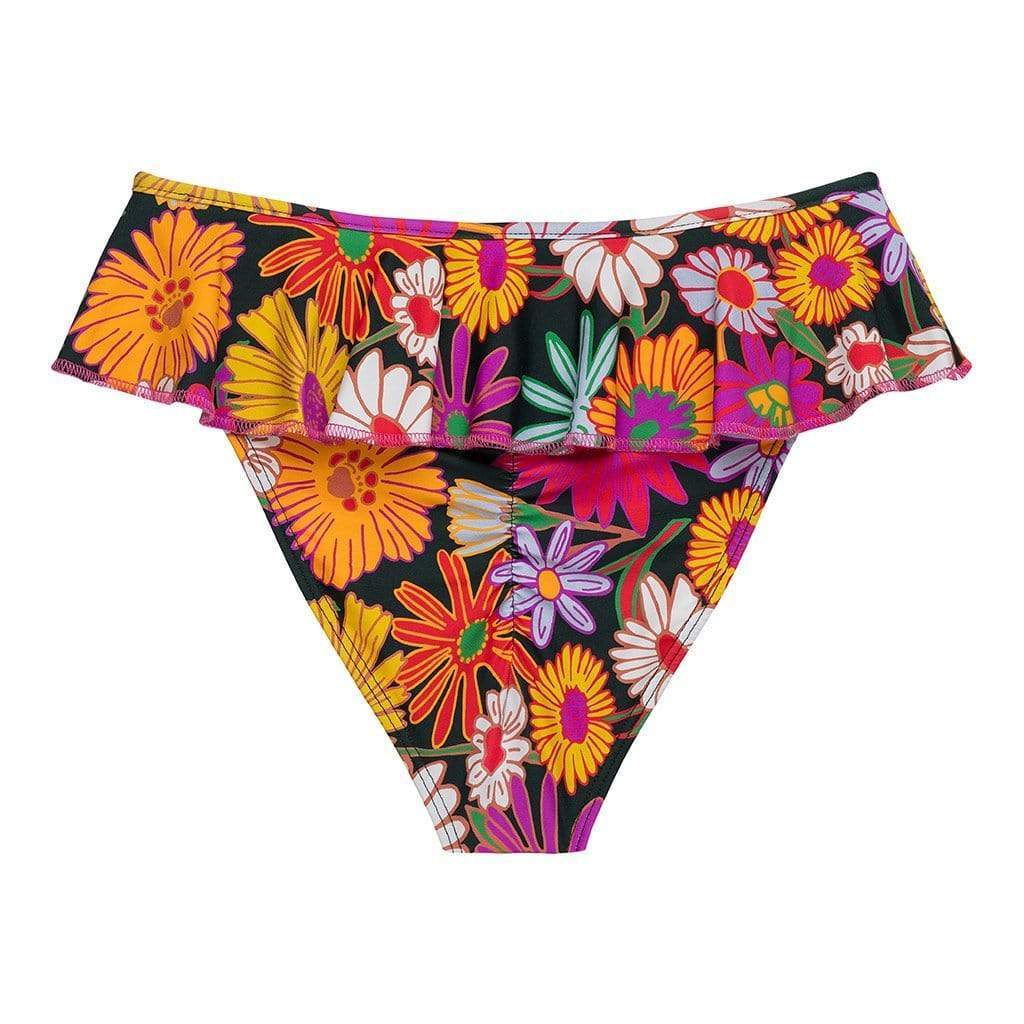 Janeane Floral Tamarindo Ruffle Bikini Bottom