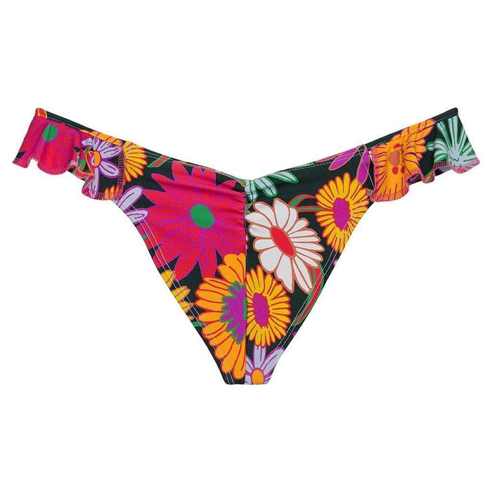 Janeane Floral Ruffle Uno Bikini Bottom | Montce Swim