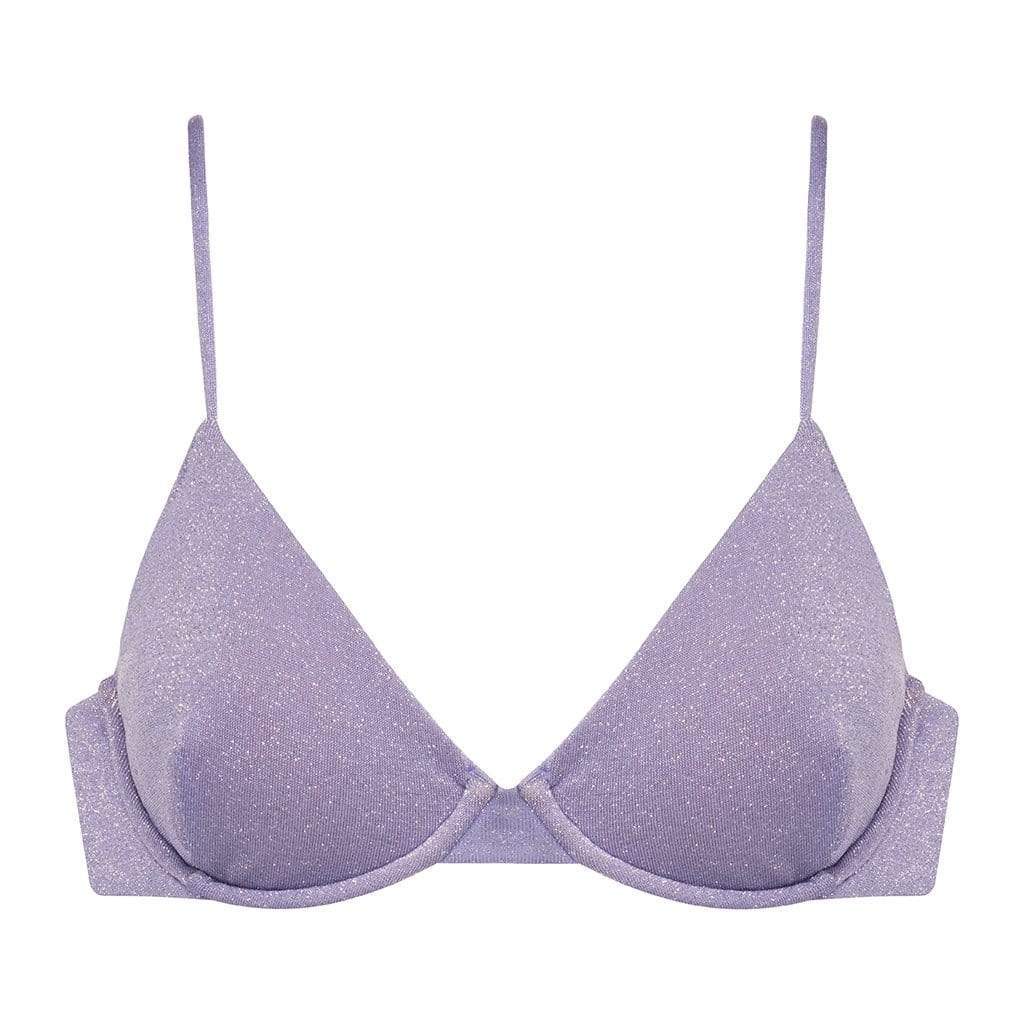 Lilac Sparkle Dainty Bikini Top