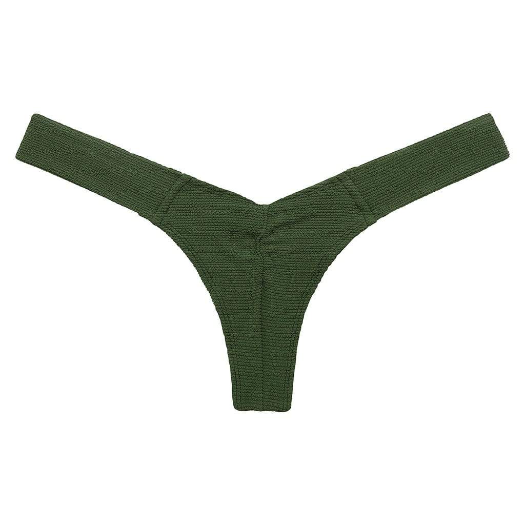 Olive Micro Scrunch Uno Bikini bottom
