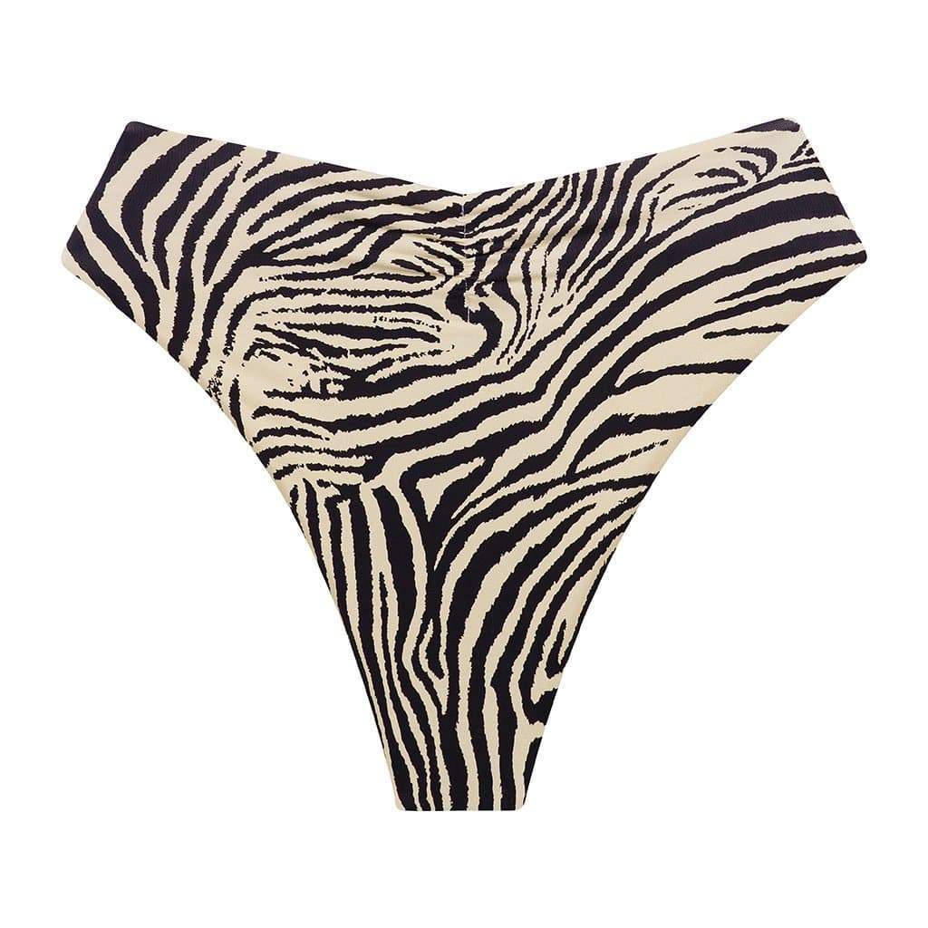 Zebra Paula Tie-Up Bikini Bottom