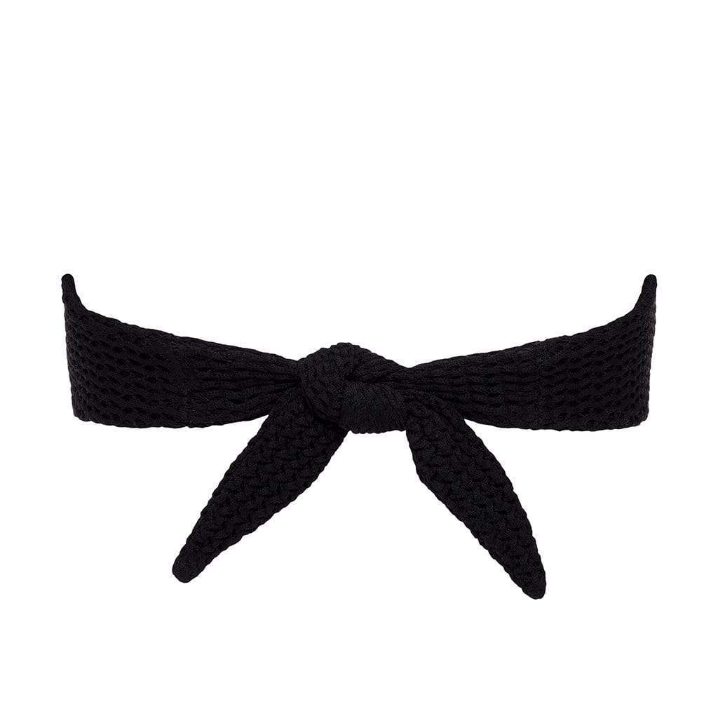Black Crochet Tori Bandeau Bikini Top