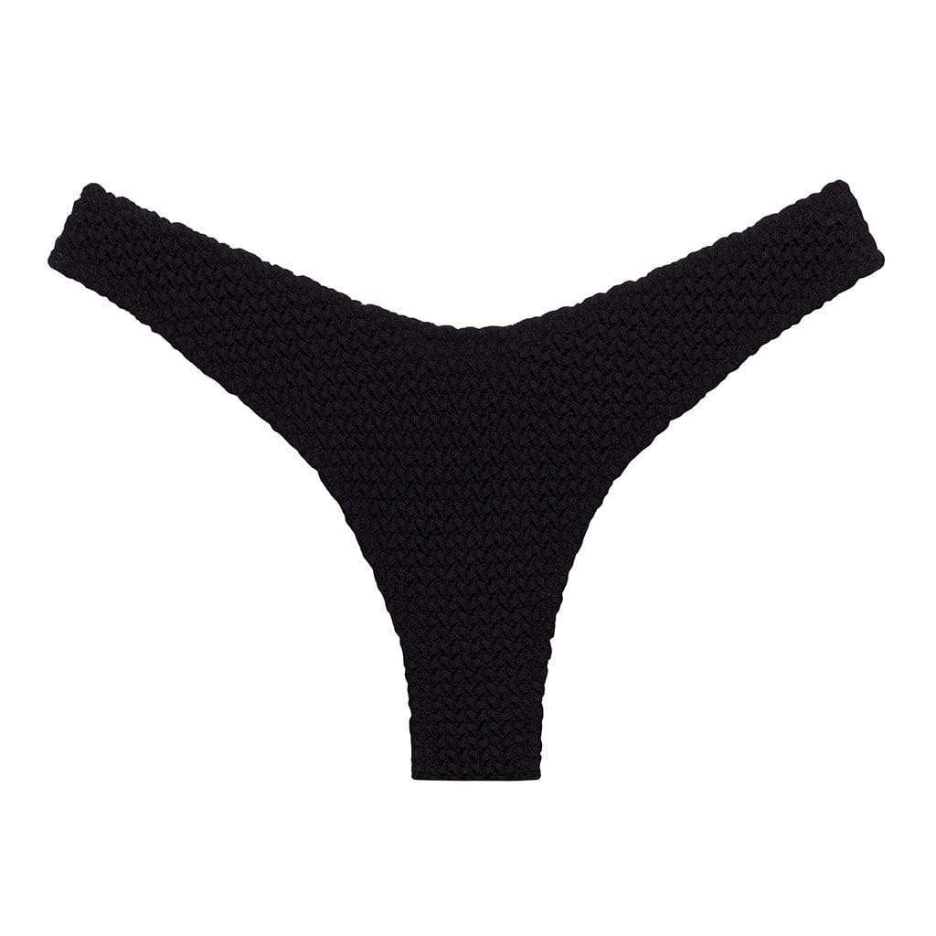 Black Crochet Lulu (Zig Zag Stitch) Bikini Bottom