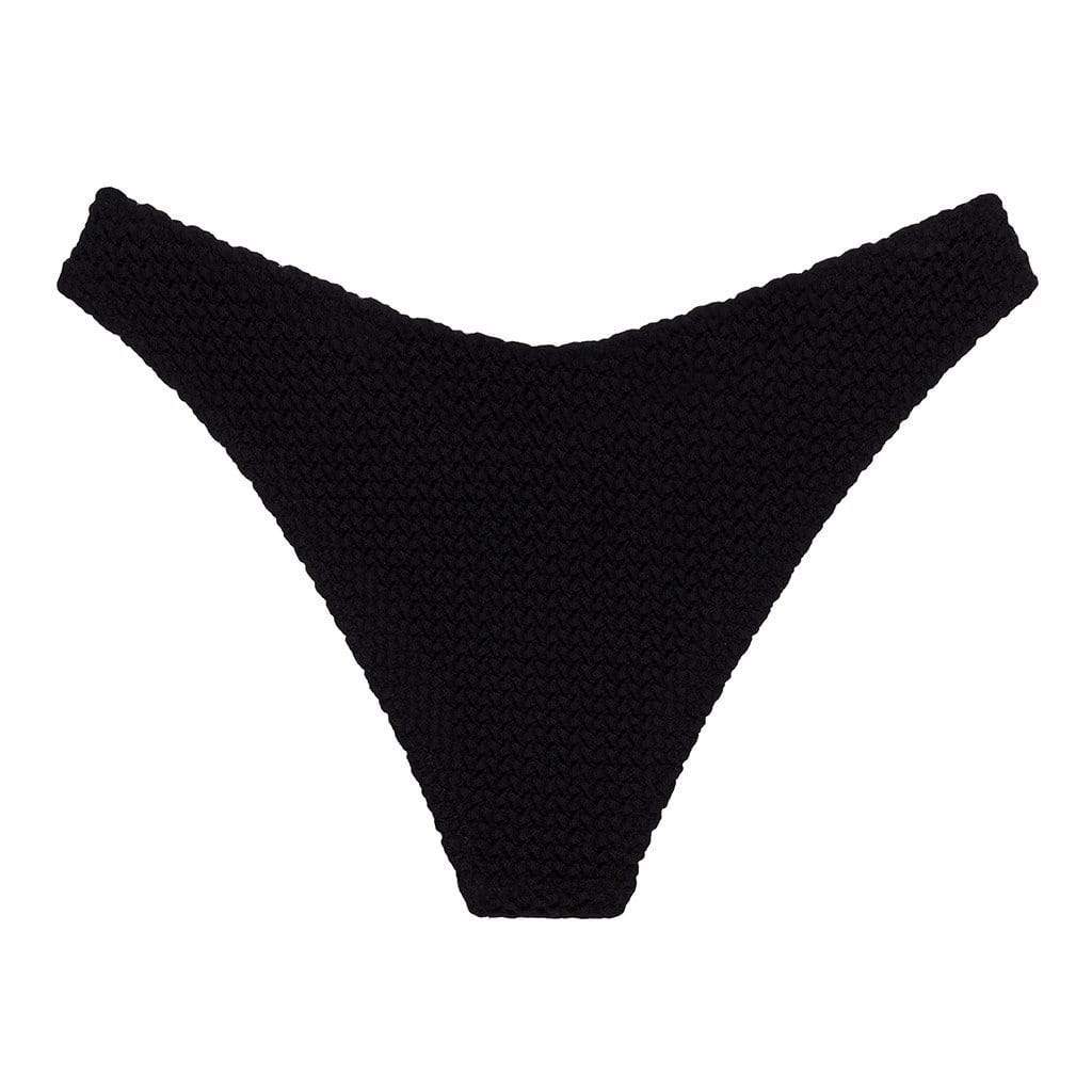 Black Crochet Lulu (Zig Zag Stitch) Bikini Bottom