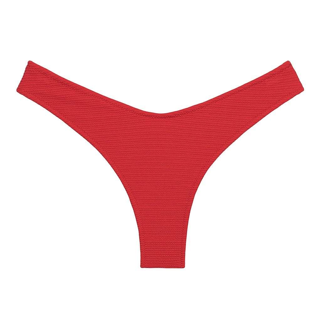 Crimson Micro Scrunch Lulu (Zig Zag Stitch) Bikini Bottom