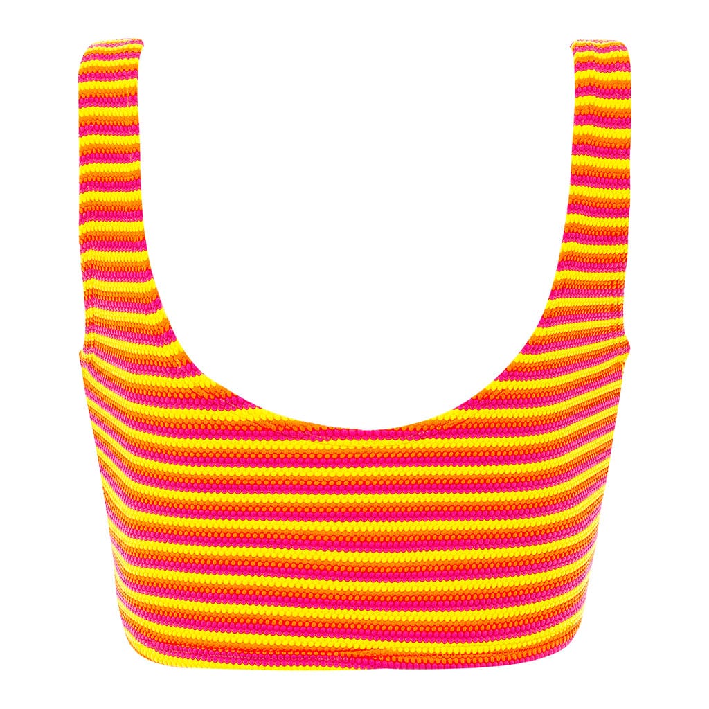 Neon Stripe Kim Variation Bikini Top
