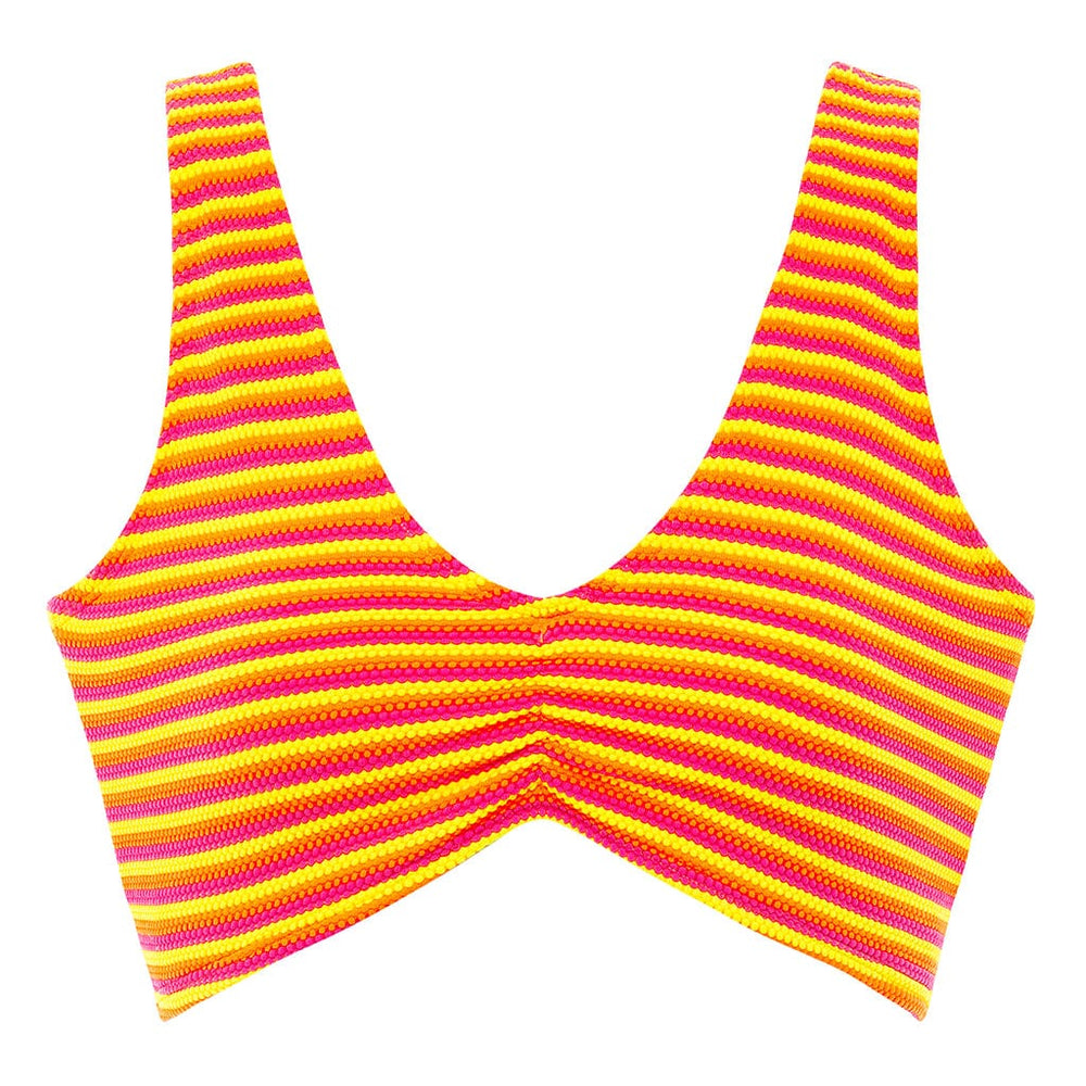 Neon Stripe Kim Variation Bikini Top | Montce Swim