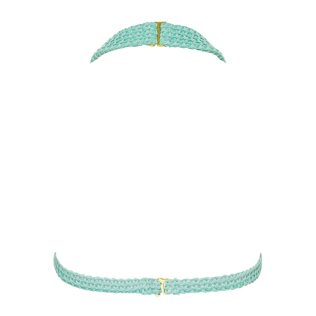 Turquoise Crochet Lani Bikini Top