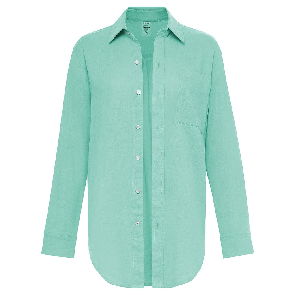Turquoise Long Sleeve Button Down Shirt