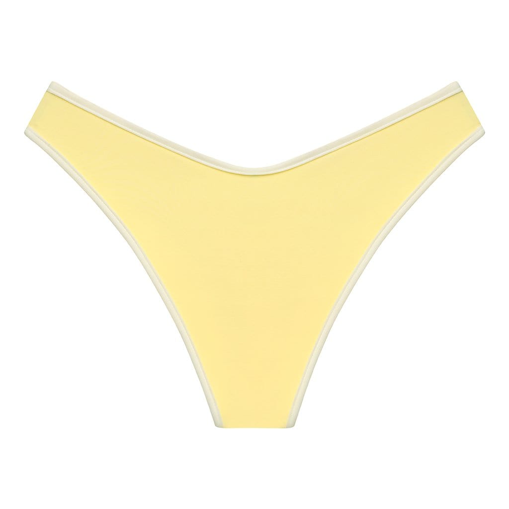 Yellow Pastel Cream Binded Lulu Bikini Bottom