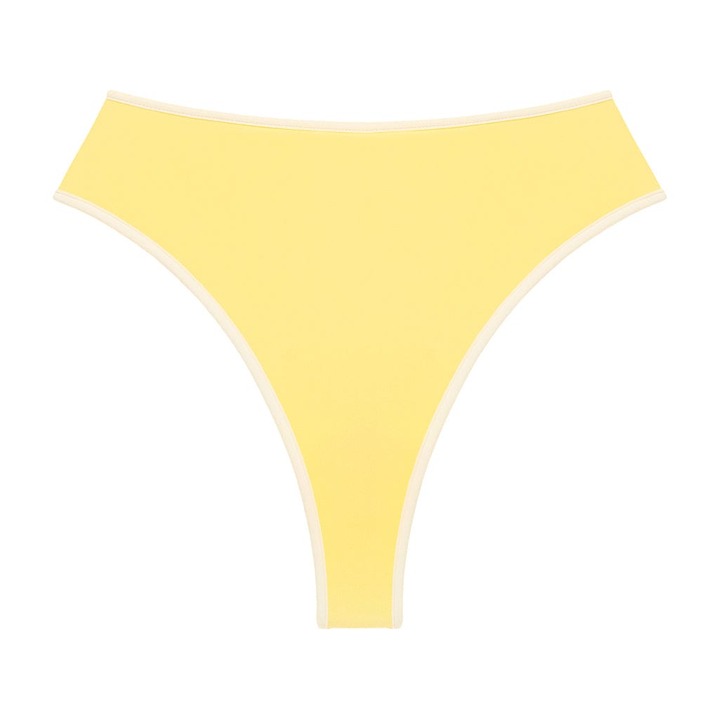 Yellow Pastel Cream Binded Paula Bikini Bottom